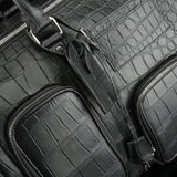 Men's Crocodile Leather Travel Duffel Holdall Bag