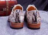 Men's Grand Cap Toe Shoes Genuine Python Leather