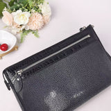 Men's Stingray Leather Business Wallet With Wrist Strap Clutch Bag