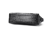 Mens Half Round Cross Body Clutch Bag With Wrist Handle Genuine Crocodile Leather Cell Phone Chain Shoulder Purse For Shopping And Travel