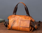 Mens Briefcase Vintage Leather Buiness Shoulder Bag