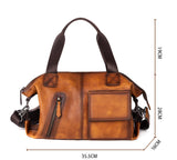 Mens Vintage Leather Buiness Briefcase Shoulder Bag