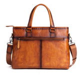 Mens Vintage Leather Buiness Briefcase Shoulder Cross Body Bag   2769