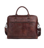 Mens Vintage Leather Buiness Briefcase Shoulder Cross Body Bag   3655