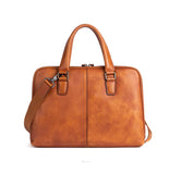 Mens Vintage Leather Buiness Briefcase Top Handle  Shoulder Cross Body Bag   2860