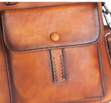 Mens Vintage Leather Cross Body Handle Bag