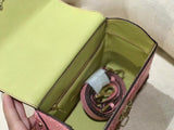 Mini Python Leather Rivet Top Handle Cross Body Bags  Pink