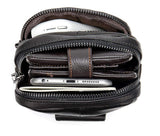 New fashion genuine leather men's daily use belt mobile waist bag ,sports bag  and shoulder bags.