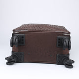 Ostrich  Leather 4-Wheeled Travelling Luggage Bags