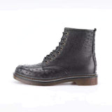 Ostrich Leather Classic Unisex 8-Eye Boots