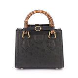 Ostrich Leather Small Top Handle Cross Body Bag