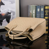 Ostrich Leather Top Handle Shoulder Bags 32cm