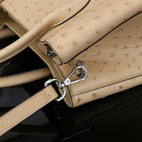 Ostrich Leather Top Handle Shoulder Bags 32cm