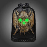 Oversize 3D Animal Unisex Ghost Skull School Backpack Glow In The Dark For Teenagers  With Hat