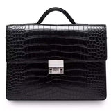 Preorder Crocodile Leather Men's Briefcase Business Bags With Password Lock