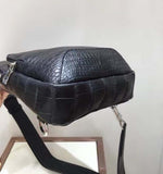 Preorder Dark Green Ostrich Skin Leather Chest Sling Bag