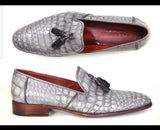 Preorder Handmade Men Crocodile Leather Loafer Shoes