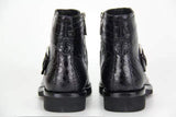 Preorder Mens Crocodile Leather Cropped Lace Up Derby Toe Cap Boots