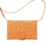 Preorder Womens Ostrich Leather Clutch Shoulder Cross body Bag