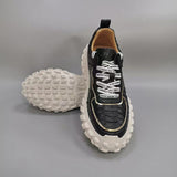 Python Leather Rubber Platform Sneakers