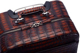 Retro Crocodile  Leather Trolley/Roll Aboard Suitcase Weekend/Travel Bag Trolley Case Universal Wheels Box Suitcase Pull Case