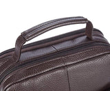 Rossie Viren Brown Men's Leather Messenger Bags Business Crossbody Shoulder Bag
