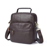 Rossie Viren Brown Men's Leather Messenger Bags Business Crossbody Shoulder Bag