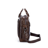 Rossie Viren  Leather Laptop Bag Mens Briefcase Messenger Bag Mens Portfolio Slim Bag