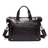 Rossie Viren  Men's Classic  15" Men's Handmade Leather Briefcase Laptop Bag Messenger Shoulder Bag