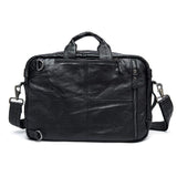 Rossie Viren  Men's Dual Large Capacity Vintage Leather Briefcase