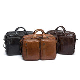 Rossie Viren  Men's Dual Large Capacity Vintage Leather Briefcase