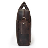 Rossie Viren  Men's Large  Vintage Brown Leather Briefcase / Leather Satchel / Leather Travel Bag /Leather Messenger Bag