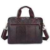 Rossie Viren  Men's Pebbled Leather Briefcase For Men