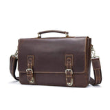 Rossie Viren  Men's Vintage Brown  Leather Postman Messenger Laptop Bag