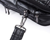 Rossie Viren  Men's Vintage Cowhide Leather Luggage Slim Briefcase
