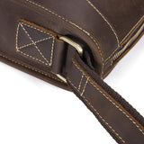 Rossie Viren  Men's Vintage  Leather Satchel Messenger Crossbody Bag