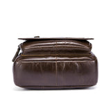 Rossie Viren  Mens Vintage  Leather Handbag Cross Body Single Shoulder Briefcase Black Messenger Bag