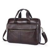 Rossie Viren  Pebbled Leather Soft Business Briefcase  For Men