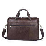 Rossie Viren  Pebbled Leather Soft Business Briefcase  For Men