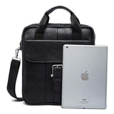 Rossie Viren Vertical Vintage Leather Laptop/Tablet Messenger Bag