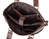 Rossie Viren Vintage Leather Briefcase Work Bag Laptop Satchel Handbag