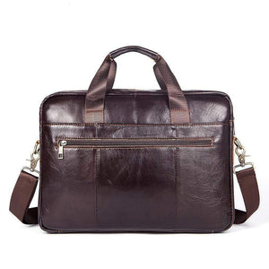 Rossie Viren Vintage Retro Brown  Leather Men's  Briefcase Messenger  Bag