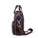 Rossie Viren Vintage Retro Brown  Leather Men's  Briefcase Messenger  Bag
