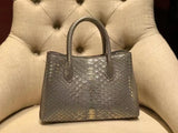 Small Python Leather Tote Shoulder Cross Body Bags For Women Silver