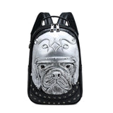Studed 3D Backpack Animal Unisex Creative Dog School Bag Animal Pattern Trendy Travel  Handbag Small