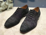 Sueded Genuine Crocodile Leather Penny Casual Delbay Shoes