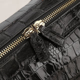 Unisex Classic Genuine Crocodile Belly  Leather Travel Duffle Outdoor Leisure Large Capacity Simple Style Bag