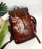 Vintage Crocodile Leather Backpack