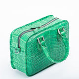 Vintage Crocodile Leather Tote Small Top Handle Bag