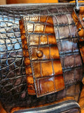Vintage Genuine Crocodile Leather Large Duffel Bag